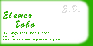 elemer dobo business card