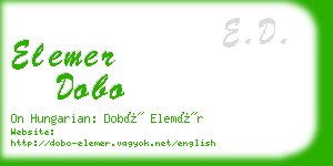 elemer dobo business card